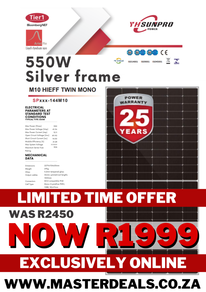 Mono 550W Solar Panel - SUNPRO