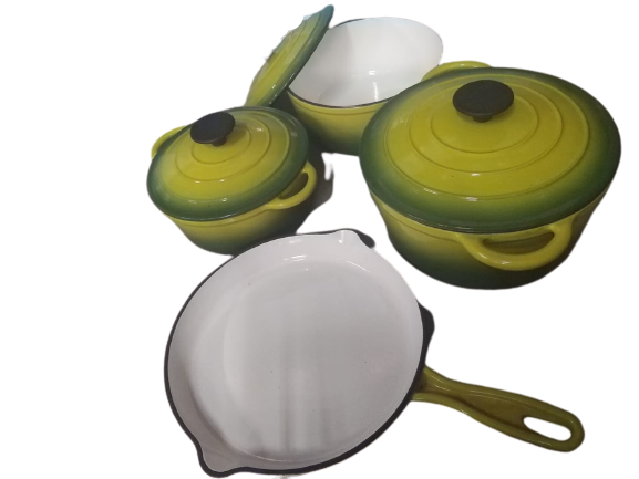 7pcs-cast-iron-cookware-set-green